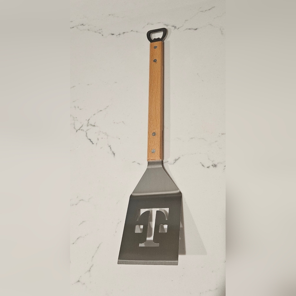 Stainless Steel and Wood Grill Spatula And Bottle Opener
